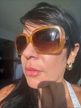 CHANEL Amber/Tortoiseshell Oversized Square Sunglasses